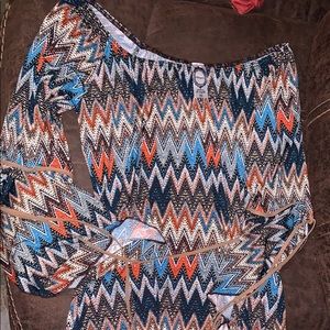 Short, open flare sleeve dress